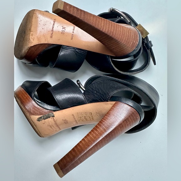 Balenciaga Strap Sandals Heels, Black, size 36.5, US 6.5 - Picture 6 of 8